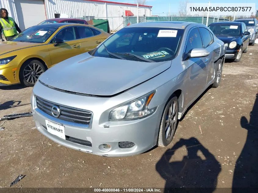 2012 Nissan Maxima 3.5 S VIN: 1N4AA5AP8CC807577 Lot: 40808846