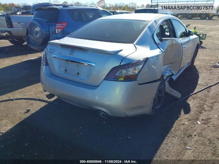 2012 Nissan Maxima 3.5 S VIN: 1N4AA5AP8CC807577 Lot: 40808846