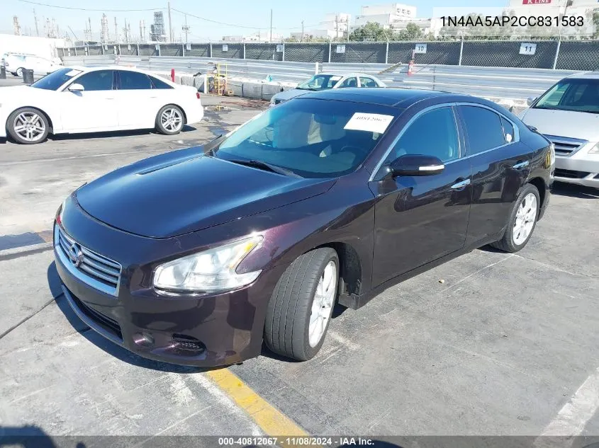 2012 Nissan Maxima 3.5 Sv VIN: 1N4AA5AP2CC831583 Lot: 40812067