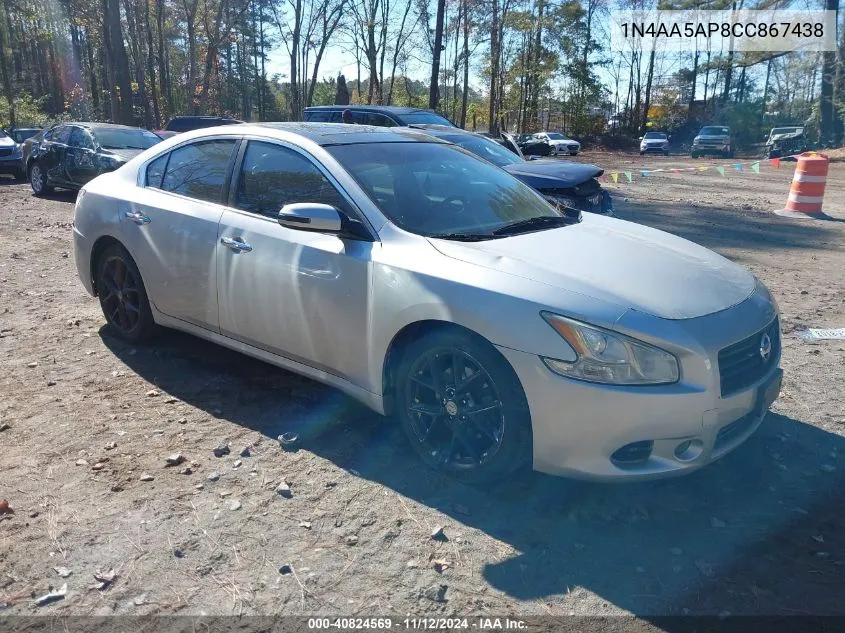 1N4AA5AP8CC867438 2012 Nissan Maxima S/Sv