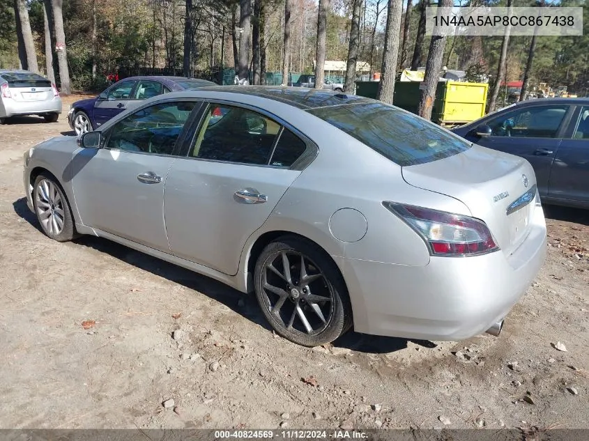 1N4AA5AP8CC867438 2012 Nissan Maxima S/Sv