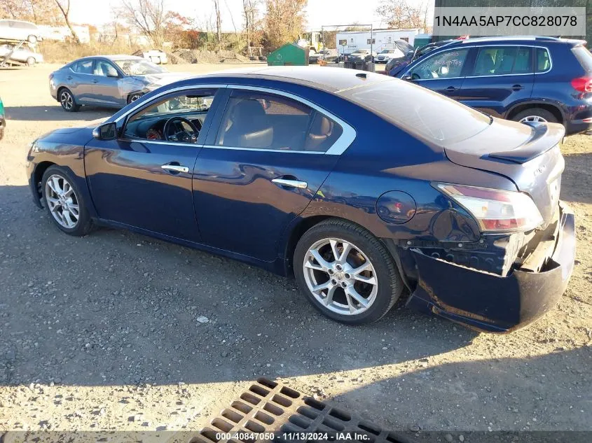 2012 Nissan Maxima 3.5 Sv VIN: 1N4AA5AP7CC828078 Lot: 40847050