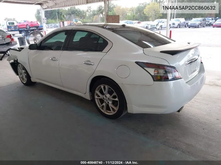 2012 Nissan Maxima 3.5 Sv VIN: 1N4AA5AP2CC860632 Lot: 40848740