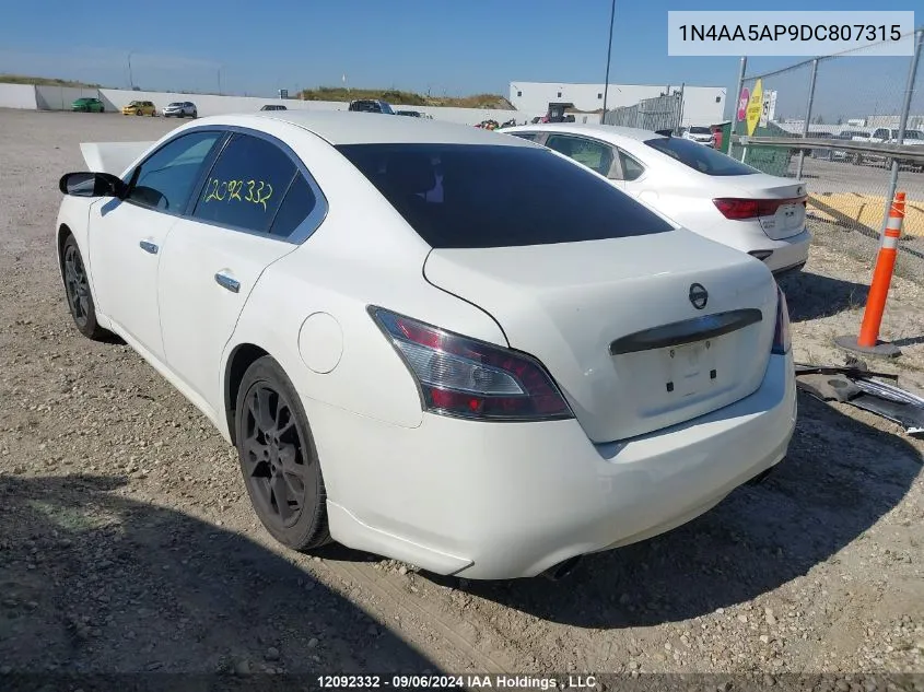 2013 Nissan Maxima S/Sv VIN: 1N4AA5AP9DC807315 Lot: 12092332