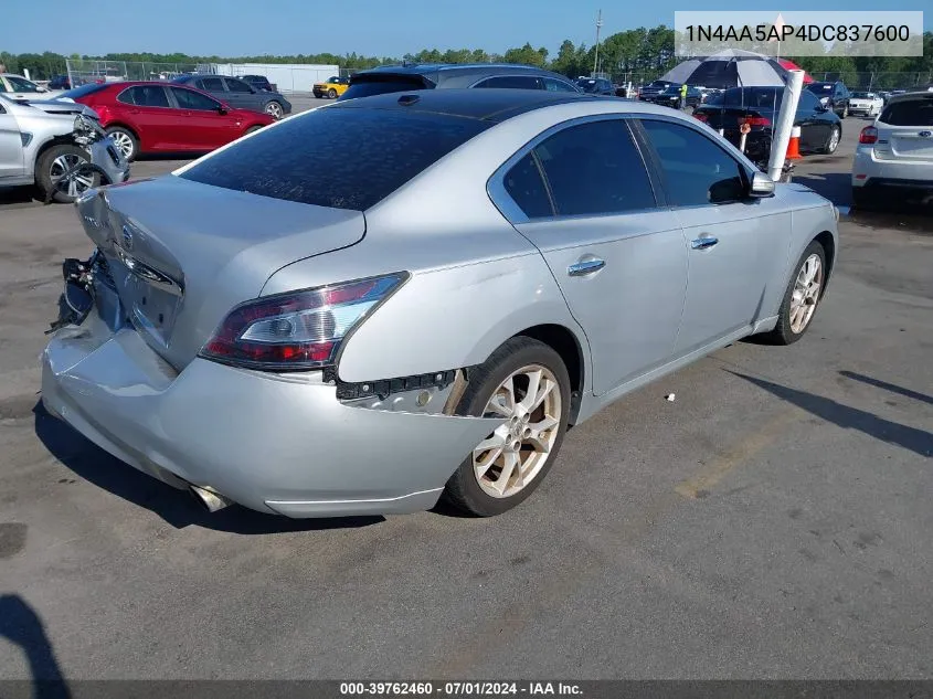 2013 Nissan Maxima 3.5 Sv VIN: 1N4AA5AP4DC837600 Lot: 39762460