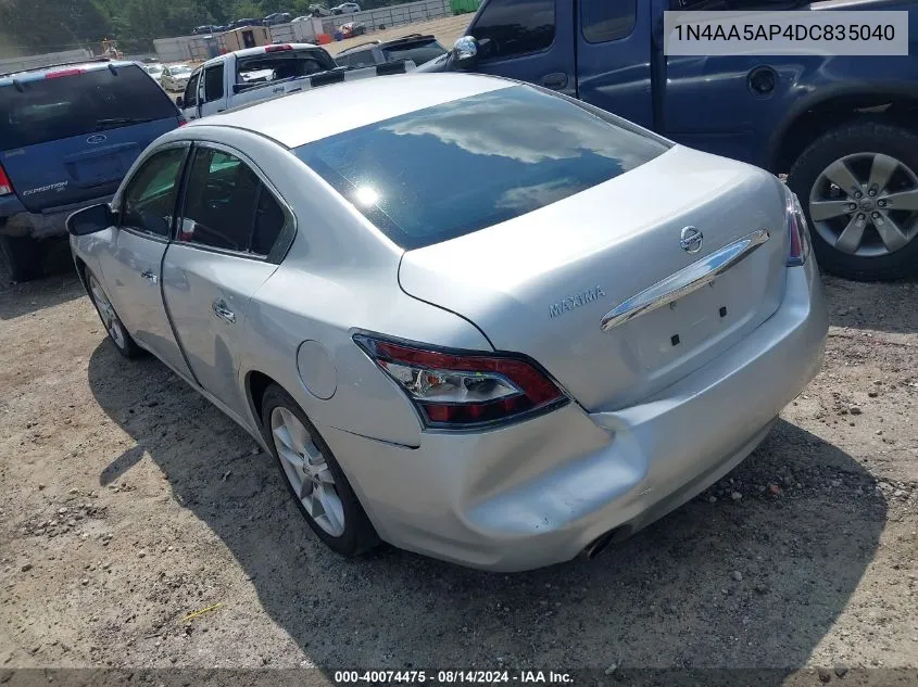 2013 Nissan Maxima 3.5 S VIN: 1N4AA5AP4DC835040 Lot: 40074475