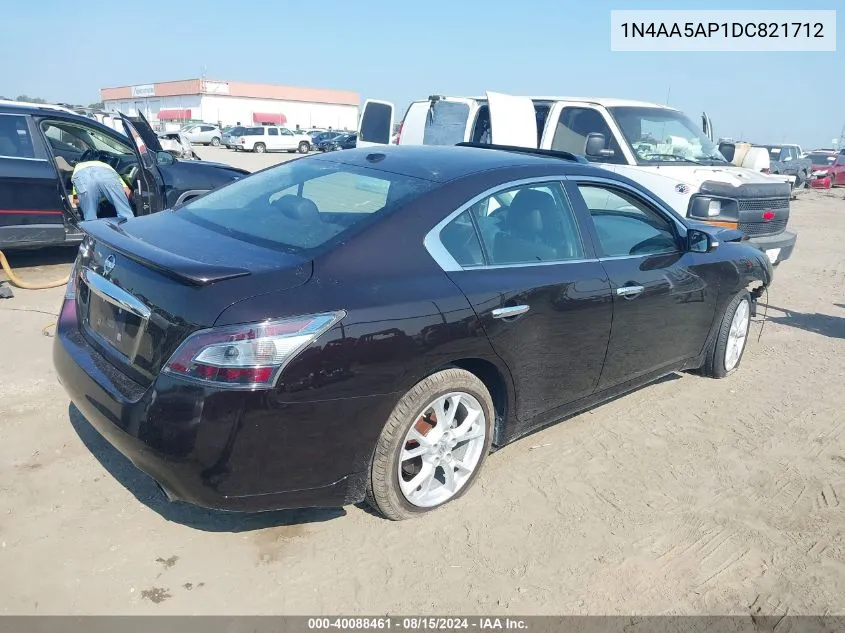 2013 Nissan Maxima 3.5 Sv VIN: 1N4AA5AP1DC821712 Lot: 40088461