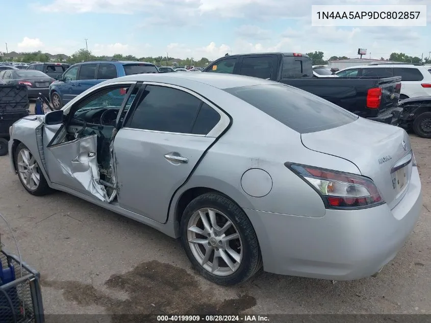 2013 Nissan Maxima 3.5 S VIN: 1N4AA5AP9DC802857 Lot: 40199909