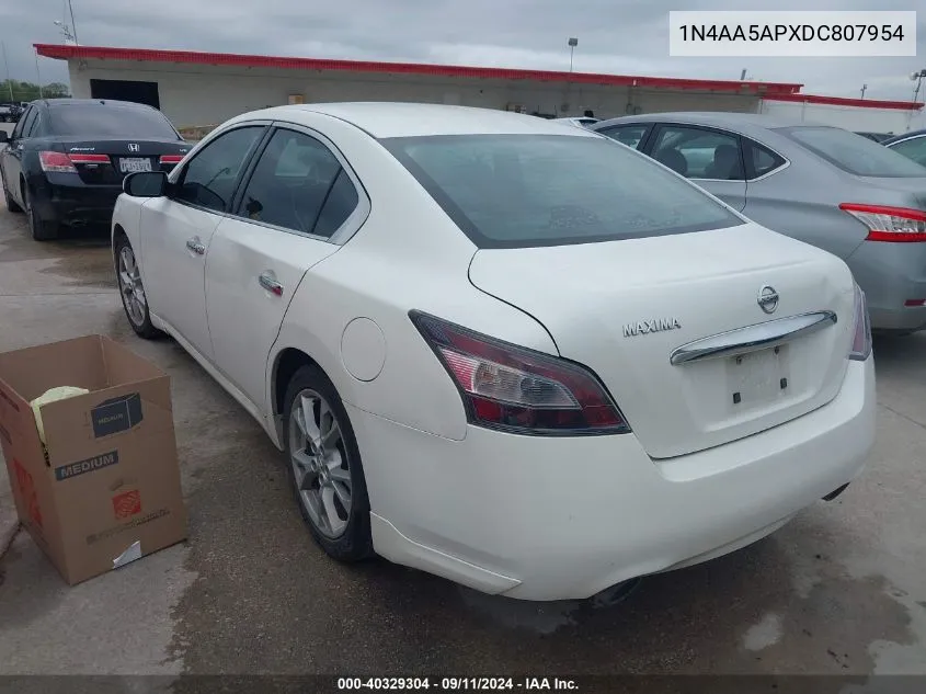 2013 Nissan Maxima 3.5 S VIN: 1N4AA5APXDC807954 Lot: 40329304