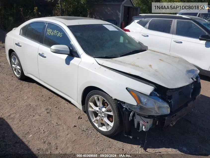 2013 Nissan Maxima 3.5 Sv VIN: 1N4AA5AP1DC801850 Lot: 40369585