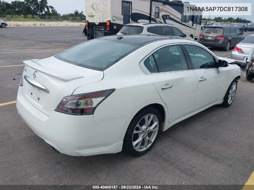 2013 Nissan Maxima 3.5 Sv VIN: 1N4AA5AP7DC817308 Lot: 40400167