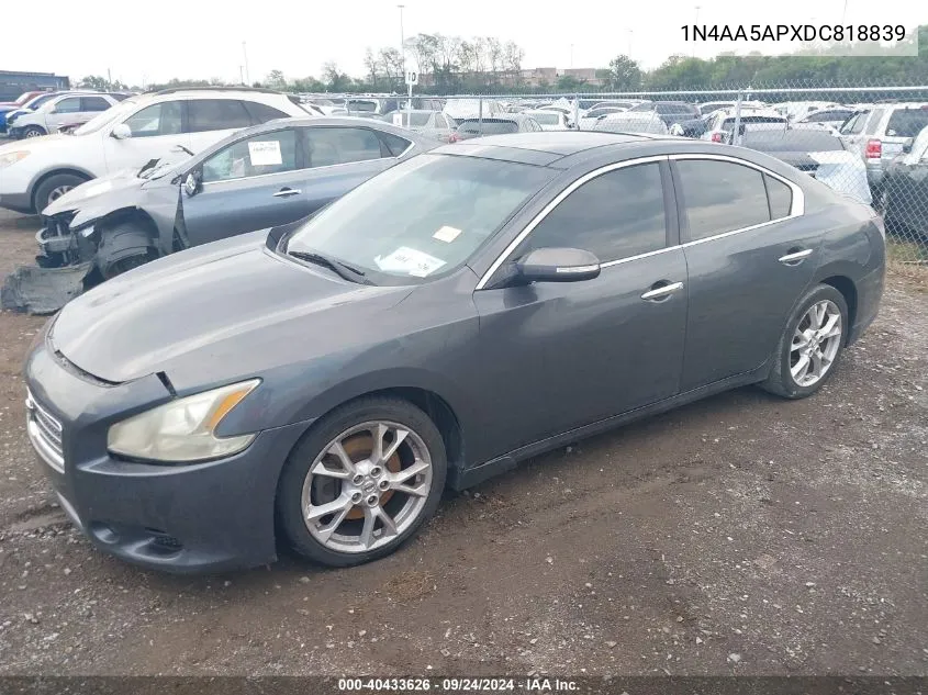 1N4AA5APXDC818839 2013 Nissan Maxima 3.5 Sv