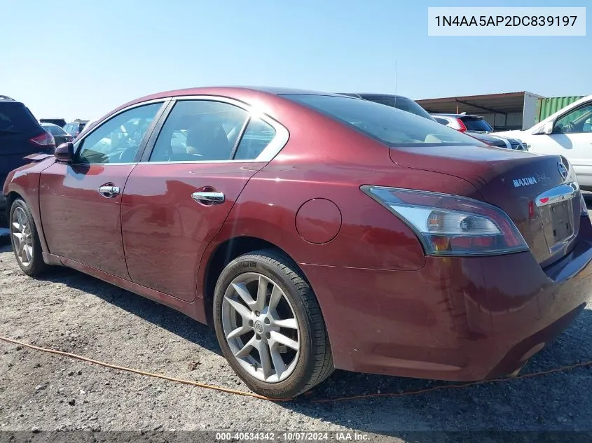 2013 Nissan Maxima 3.5 S VIN: 1N4AA5AP2DC839197 Lot: 40534342