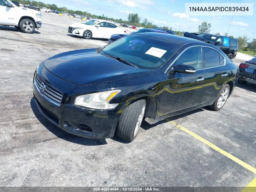 2013 Nissan Maxima 3.5 Sv VIN: 1N4AA5APIDC839434 Lot: 40574644