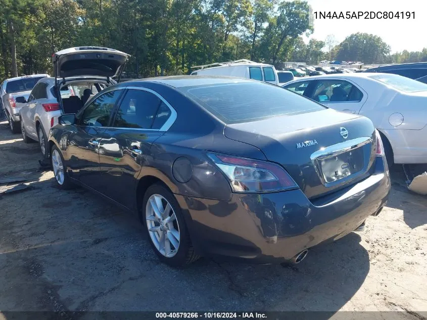 2013 Nissan Maxima 3.5 S VIN: 1N4AA5AP2DC804191 Lot: 40579266