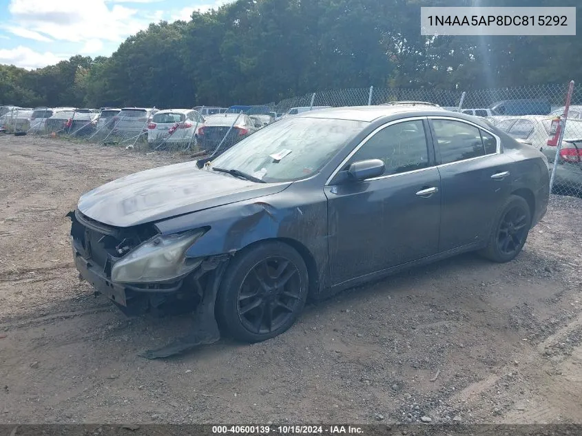 2013 Nissan Maxima 3.5 S VIN: 1N4AA5AP8DC815292 Lot: 40600139