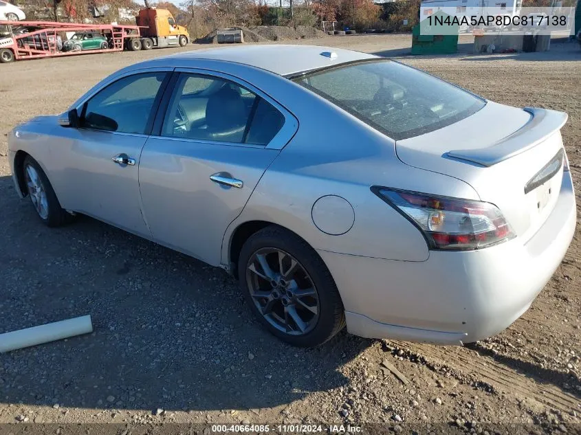 2013 Nissan Maxima 3.5 Sv VIN: 1N4AA5AP8DC817138 Lot: 40664085