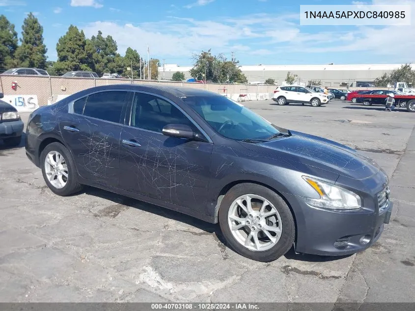 2013 Nissan Maxima 3.5 Sv VIN: 1N4AA5APXDC840985 Lot: 40703108