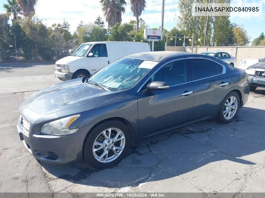 2013 Nissan Maxima 3.5 Sv VIN: 1N4AA5APXDC840985 Lot: 40703108