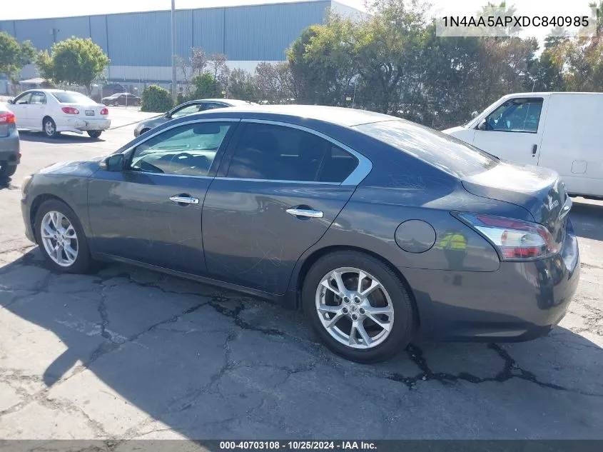 2013 Nissan Maxima 3.5 Sv VIN: 1N4AA5APXDC840985 Lot: 40703108