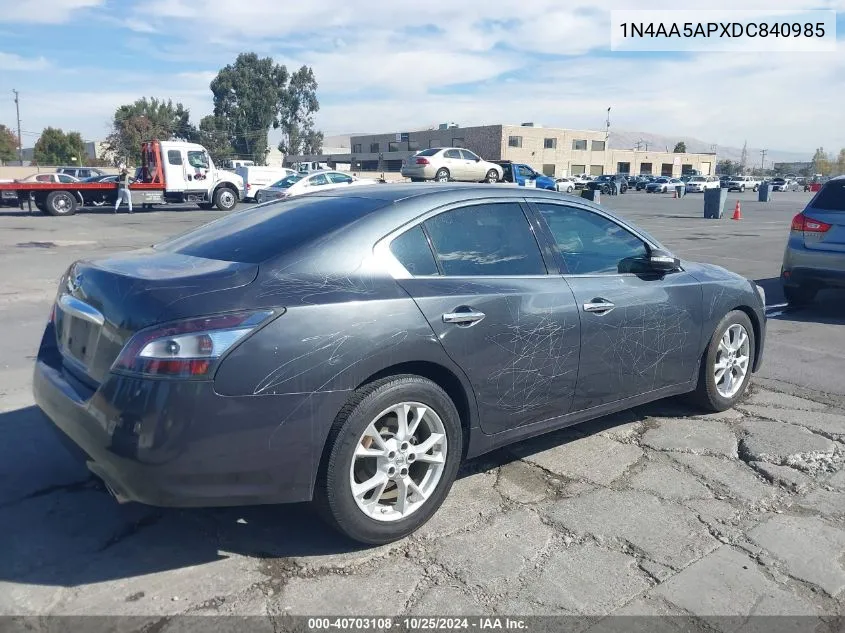 1N4AA5APXDC840985 2013 Nissan Maxima 3.5 Sv