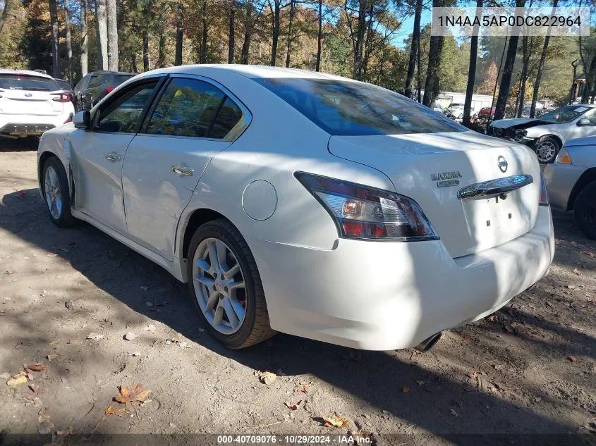 2013 Nissan Maxima 3.5 S VIN: 1N4AA5AP0DC822964 Lot: 40709076