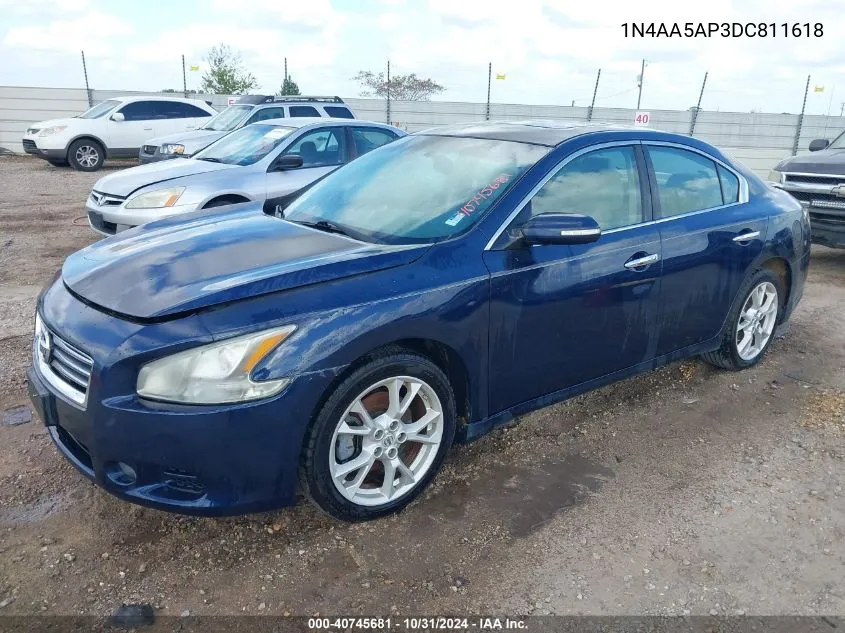 2013 Nissan Maxima 3.5 Sv VIN: 1N4AA5AP3DC811618 Lot: 40745681