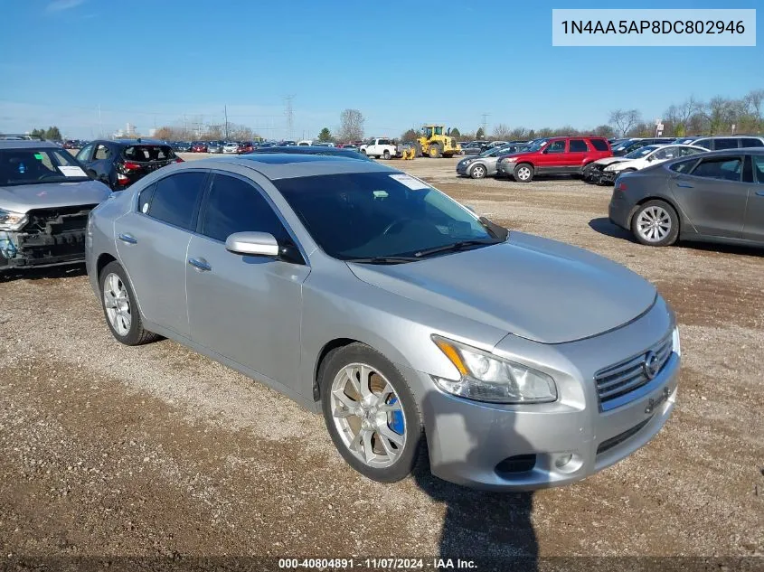 2013 Nissan Maxima 3.5 S VIN: 1N4AA5AP8DC802946 Lot: 40804891