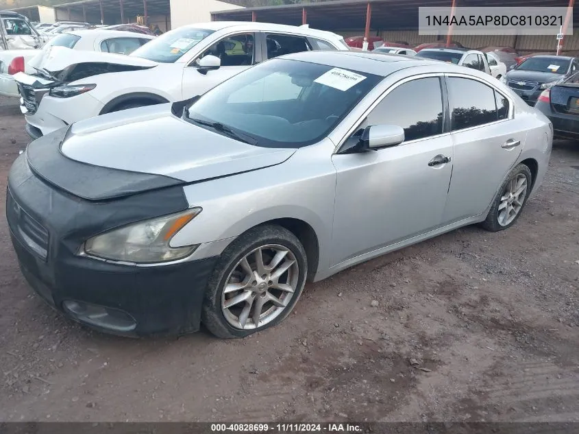 2013 Nissan Maxima 3.5 S VIN: 1N4AA5AP8DC810321 Lot: 40828699