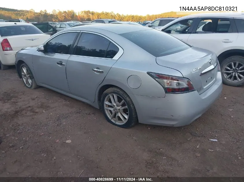 2013 Nissan Maxima 3.5 S VIN: 1N4AA5AP8DC810321 Lot: 40828699