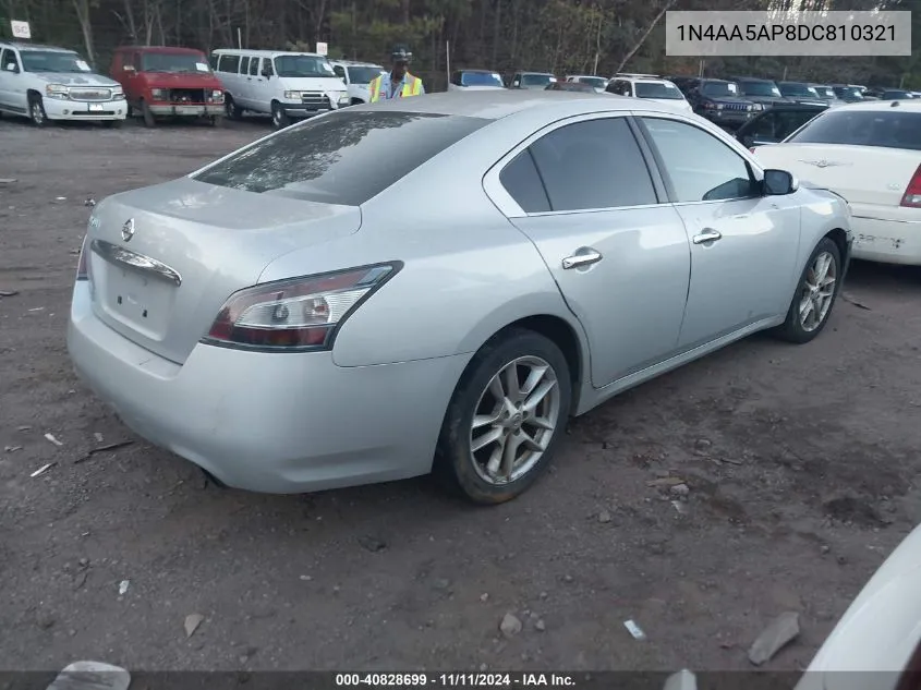 2013 Nissan Maxima 3.5 S VIN: 1N4AA5AP8DC810321 Lot: 40828699