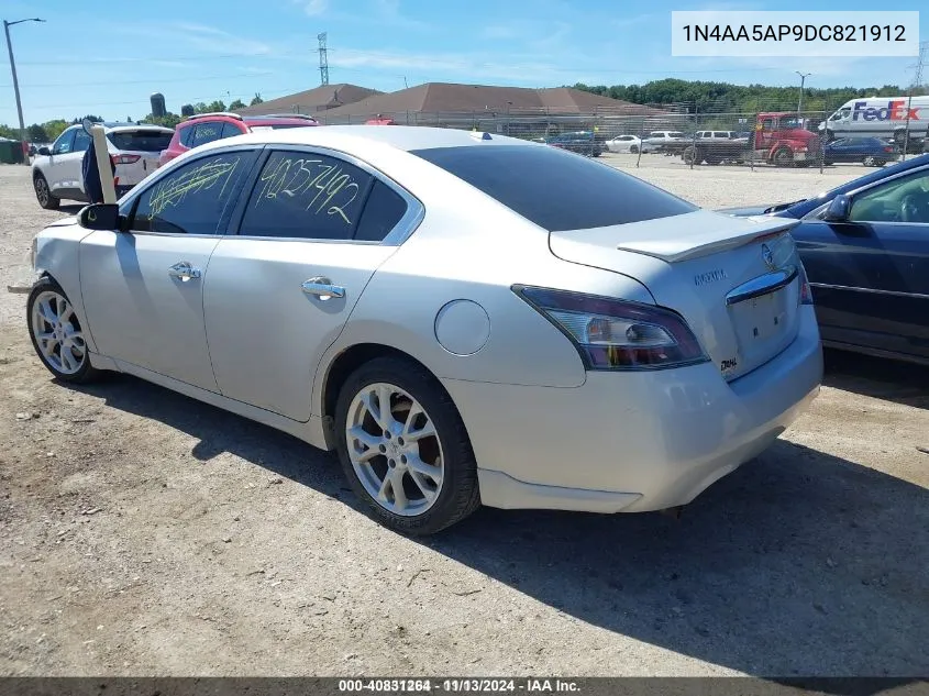 2013 Nissan Maxima 3.5 Sv VIN: 1N4AA5AP9DC821912 Lot: 40831264