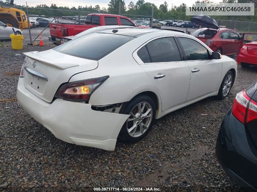 2014 Nissan Maxima 3.5 Sv VIN: 1N4AA5APXEC460658 Lot: 39717714