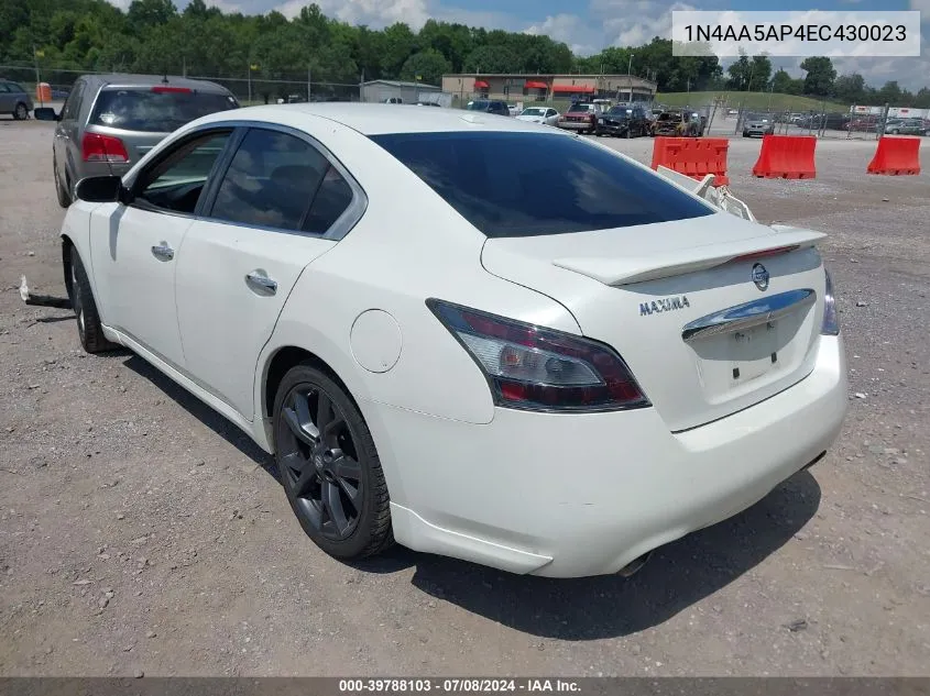 2014 Nissan Maxima 3.5 Sv VIN: 1N4AA5AP4EC430023 Lot: 39788103