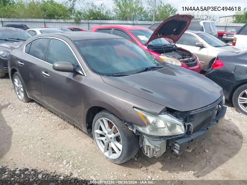 2014 Nissan Maxima 3.5 S/3.5 Sv VIN: 1N4AA5AP3EC494618 Lot: 39792230