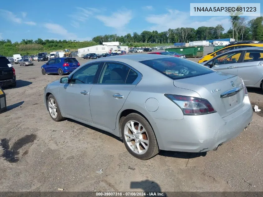 1N4AA5AP3EC481223 2014 Nissan Maxima 3.5 S/3.5 Sv