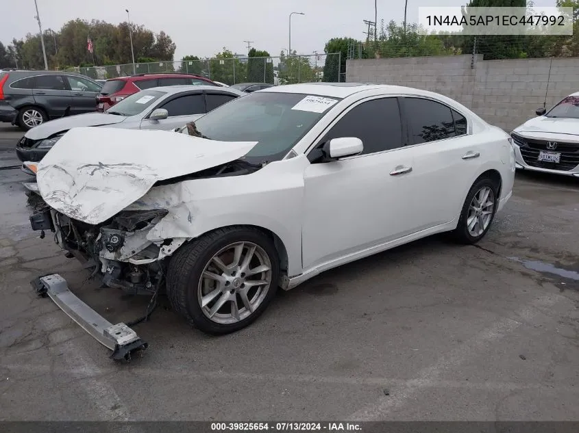 2014 Nissan Maxima 3.5 S VIN: 1N4AA5AP1EC447992 Lot: 39825654