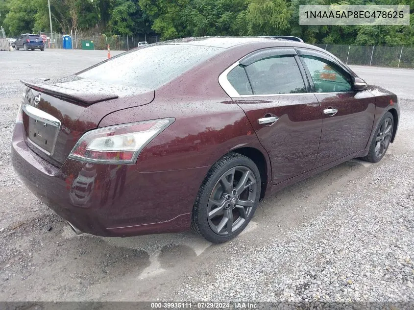 1N4AA5AP8EC478625 2014 Nissan Maxima 3.5 Sv