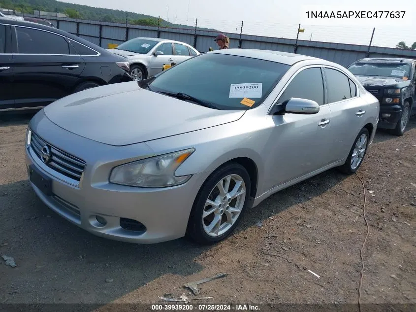 2014 Nissan Maxima 3.5 Sv VIN: 1N4AA5APXEC477637 Lot: 39939200