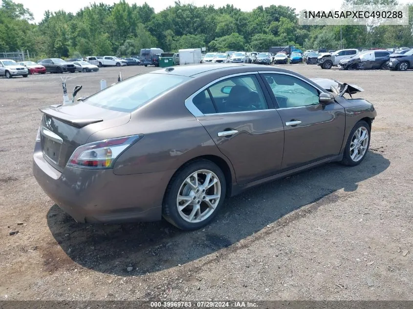 2014 Nissan Maxima 3.5 Sv VIN: 1N4AA5APXEC490288 Lot: 39969783