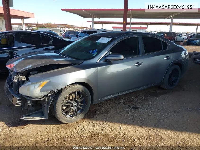 1N4AA5AP2EC461951 2014 Nissan Maxima 3.5 S/3.5 Sv