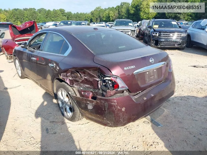 1N4AA5APXEC485351 2014 Nissan Maxima 3.5 Sv