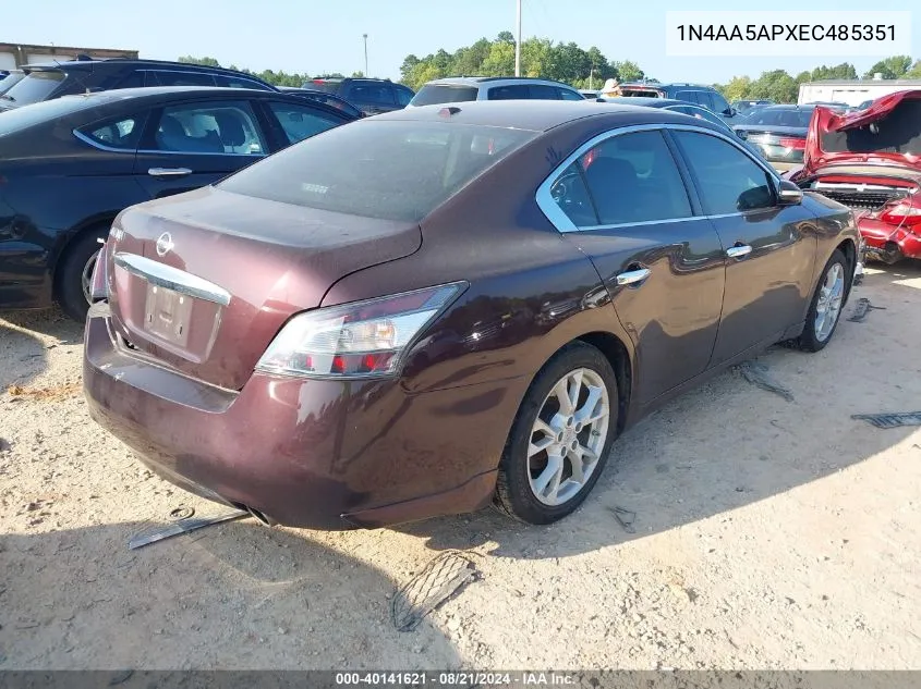 1N4AA5APXEC485351 2014 Nissan Maxima 3.5 Sv