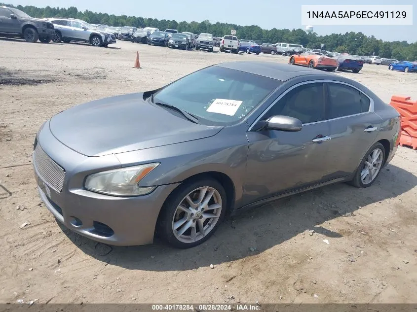 2014 Nissan Maxima 3.5 S/3.5 Sv VIN: 1N4AA5AP6EC491129 Lot: 40178284