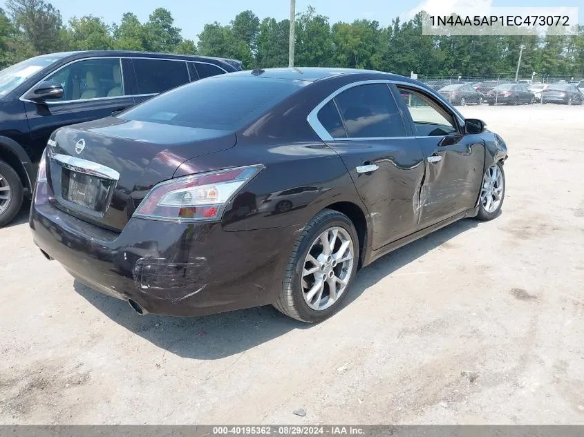 2014 Nissan Maxima 3.5 Sv VIN: 1N4AA5AP1EC473072 Lot: 40195362