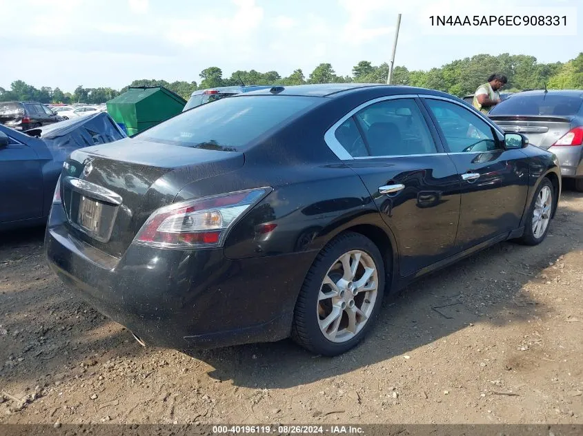 2014 Nissan Maxima 3.5 Sv VIN: 1N4AA5AP6EC908331 Lot: 40196119