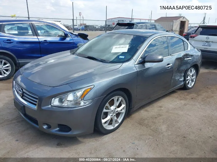 2014 Nissan Maxima 3.5 S/3.5 Sv VIN: 1N4AA5AP0EC480725 Lot: 40205864