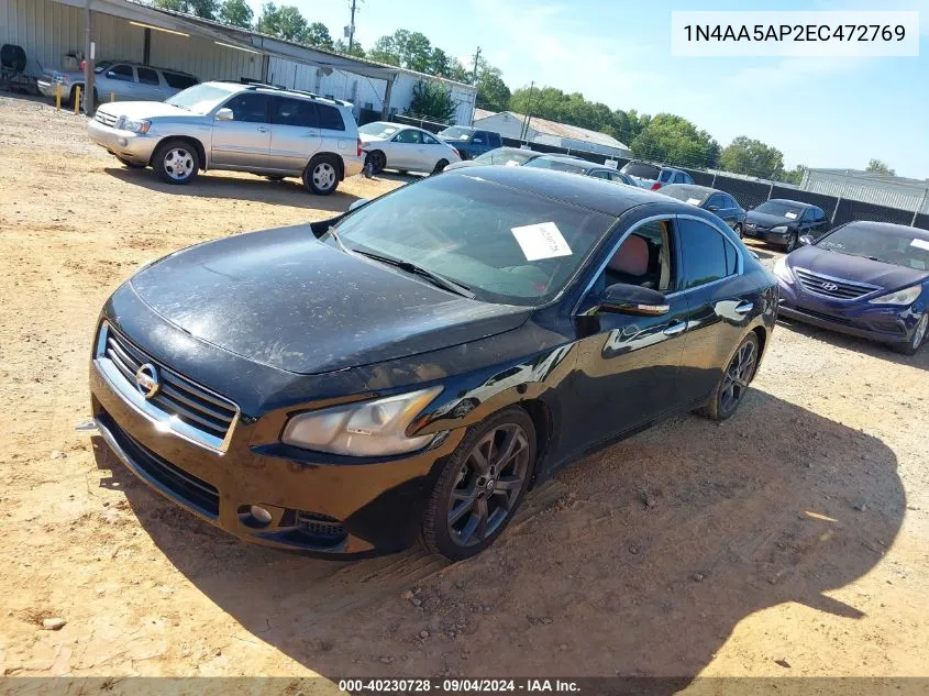 1N4AA5AP2EC472769 2014 Nissan Maxima S/Sv