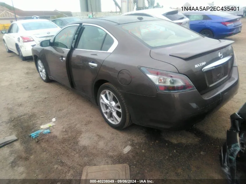 1N4AA5AP2EC435401 2014 Nissan Maxima S/Sv