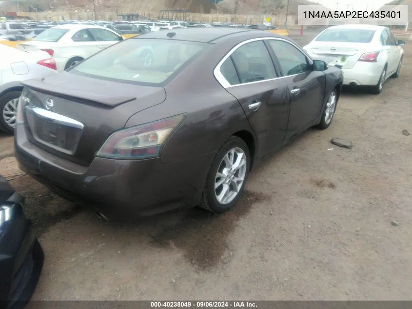 1N4AA5AP2EC435401 2014 Nissan Maxima S/Sv